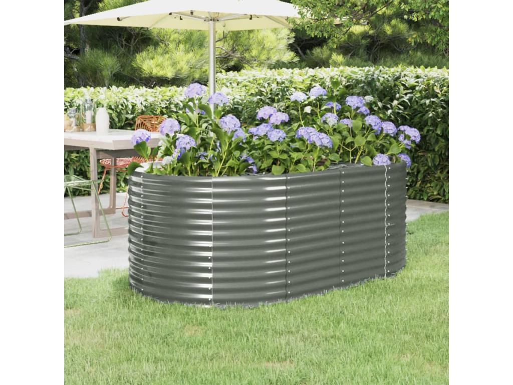 Decoratodo acero recubrimiento polvo gris 175x100x68 cm