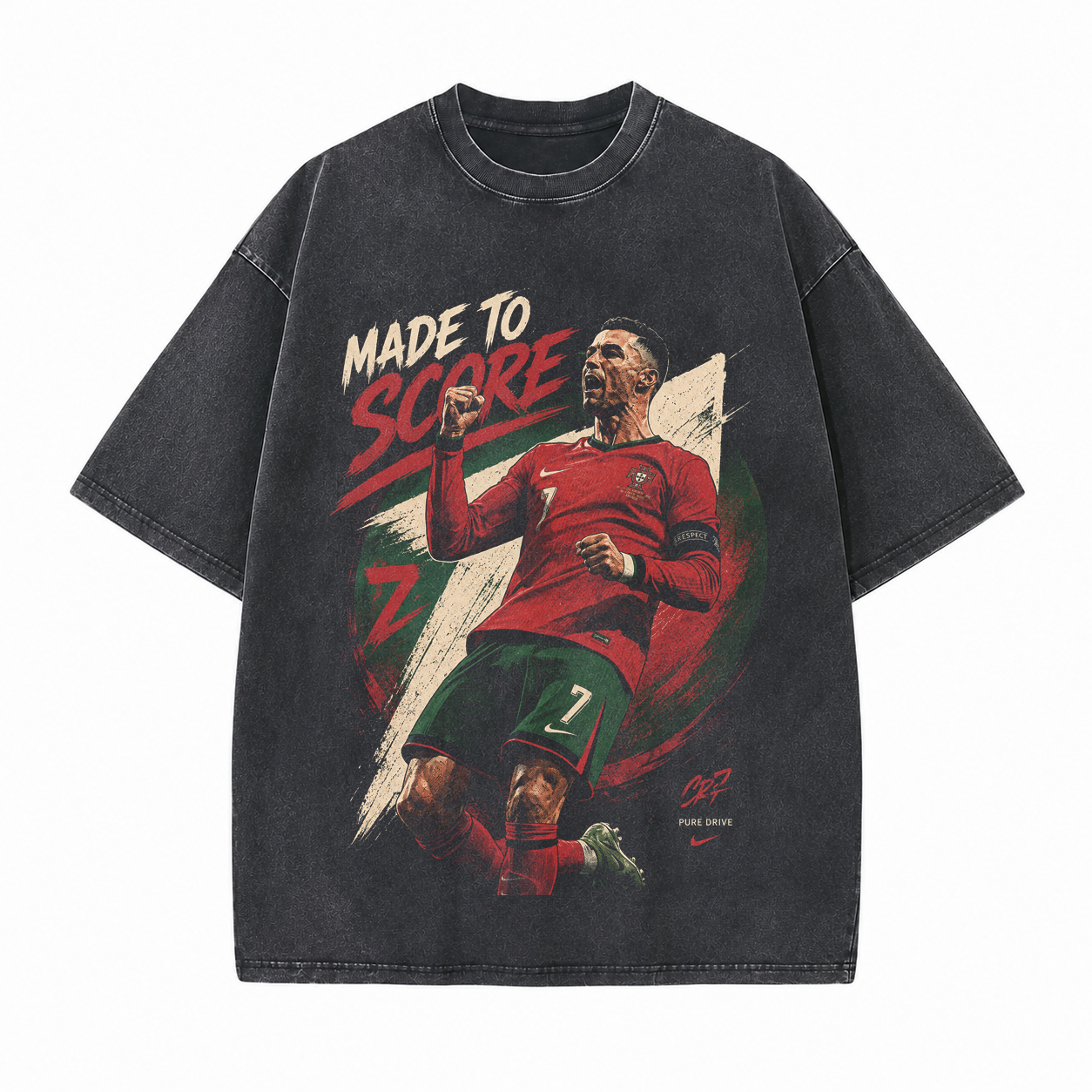 Made to Score Printed Unisex Washed T-Shirt