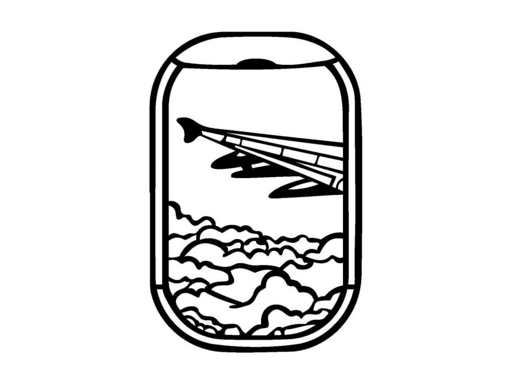 Decoración de Metal Avión, Negro, 40x0,15x61 cm, Mubdelu