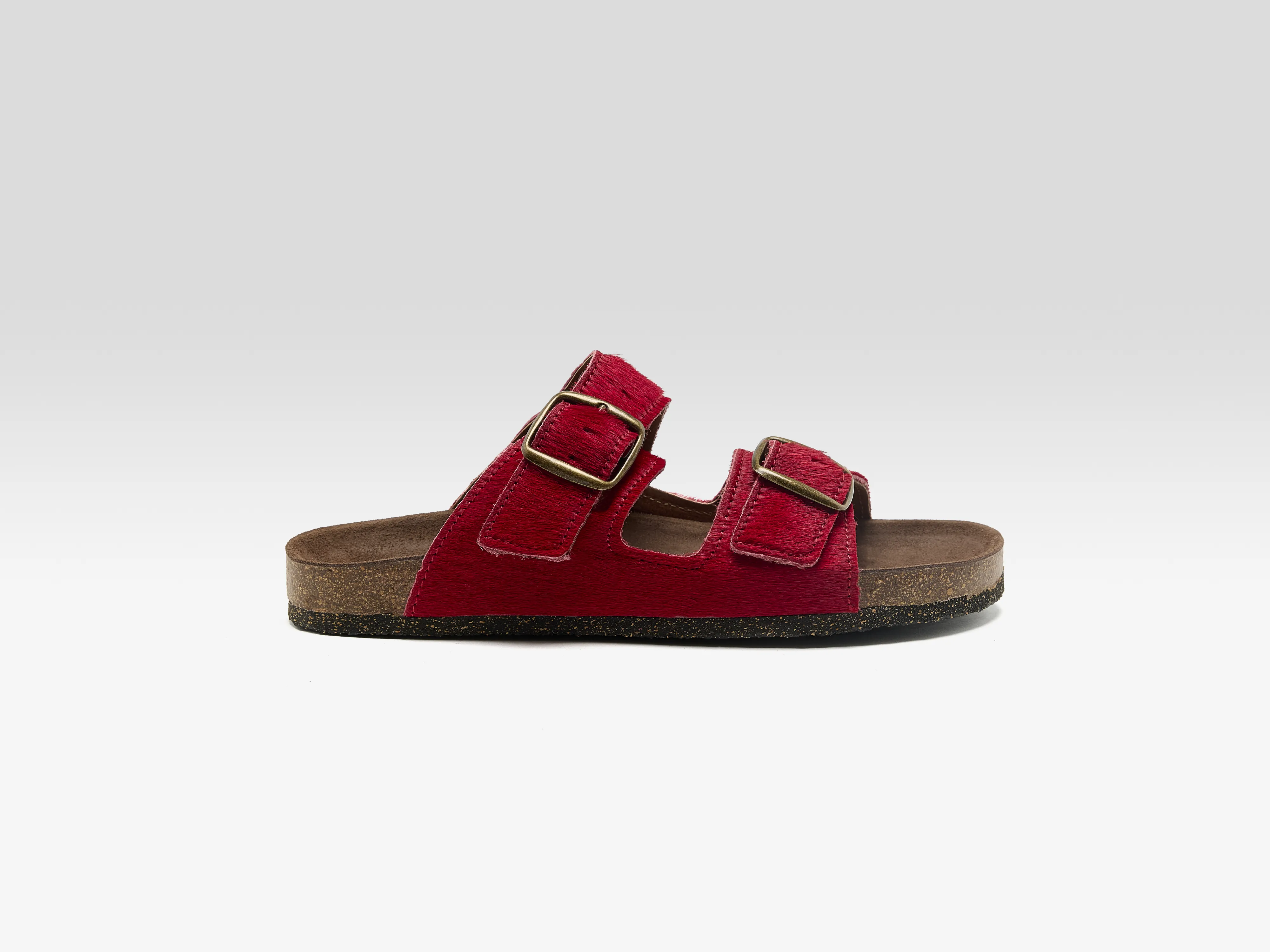 Bellerose Red Ponyhair Sandals  (261 / W / RED)