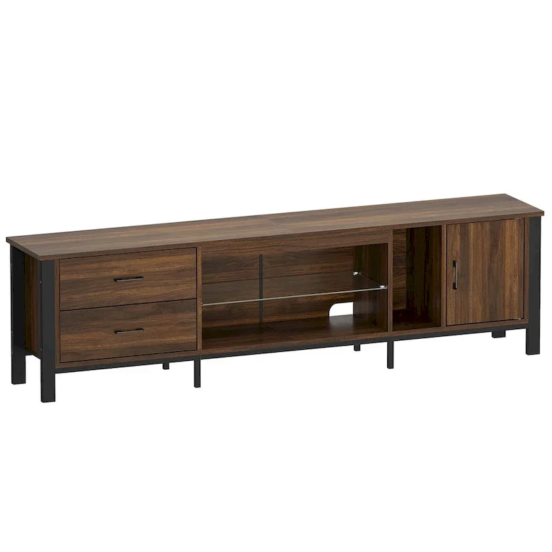 Contemporary 80-Inch TV Stand for 75/80/85 Inch TVs with 2 Drawers