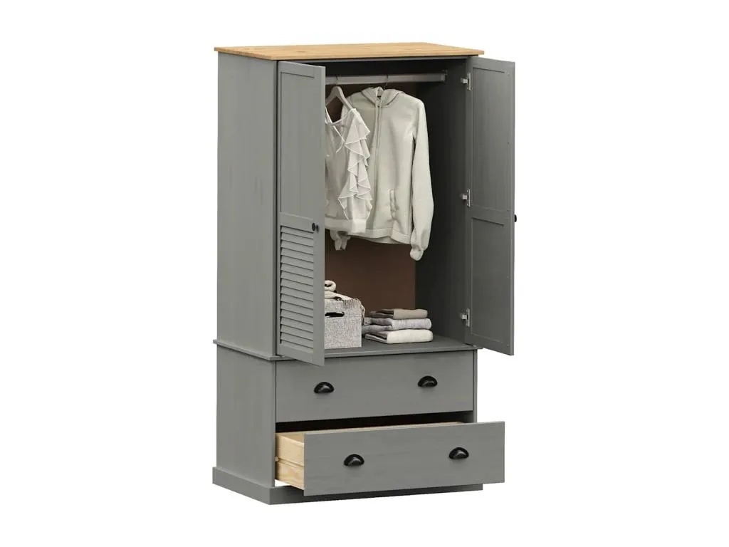Armario Alkifurniturees maciza de Alkifurniturees gris 90x55x170 cm BXZZ11131