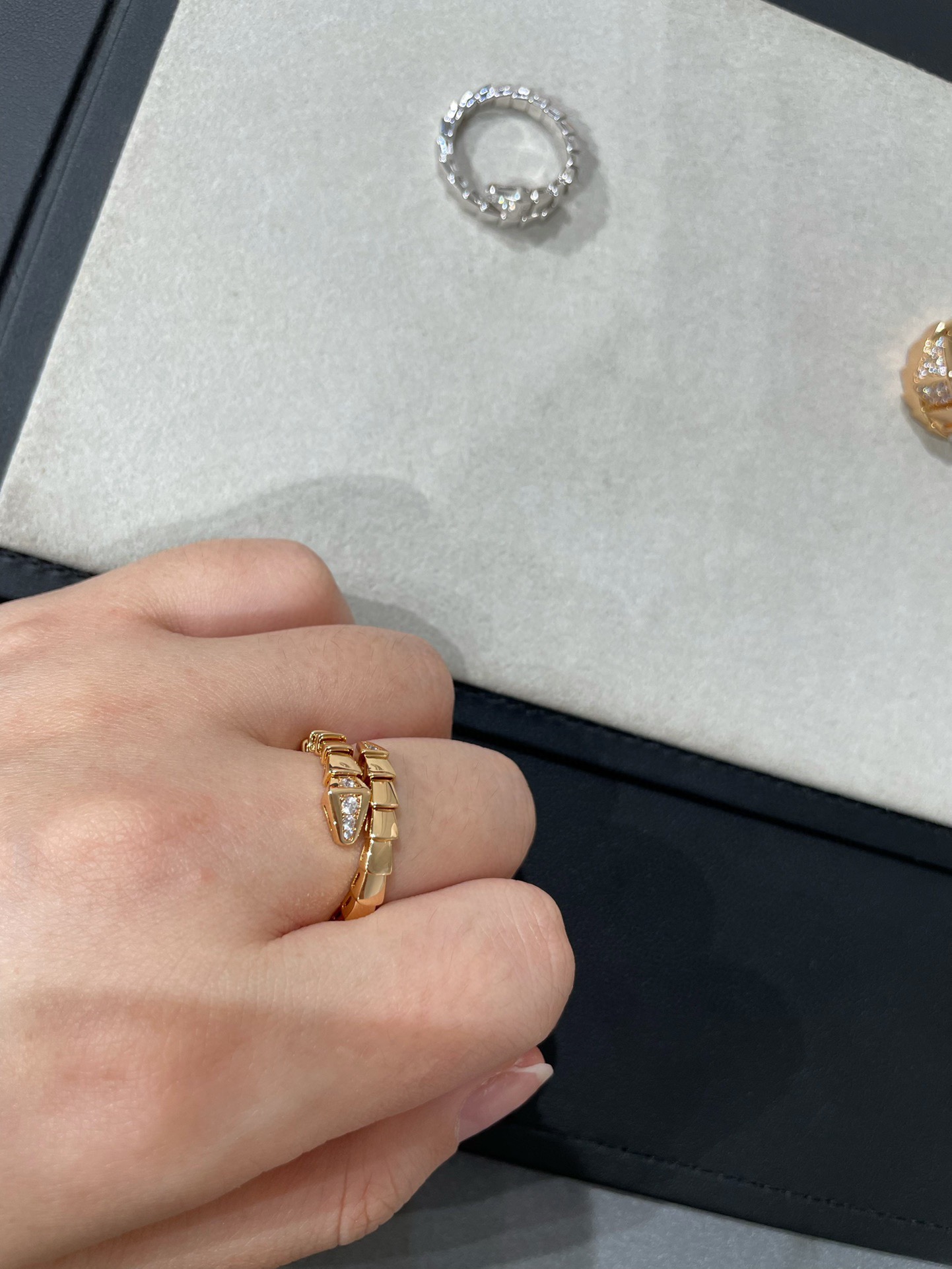 Bvlgari Diamond Head Serpenti Viper Ring - Original Replica Club