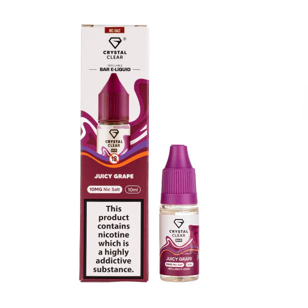 Juicy Grape Nic Salt E-Liquid by Crystal Clear Juicy Grape Nic Salt E-Liquid by Crystal Clear