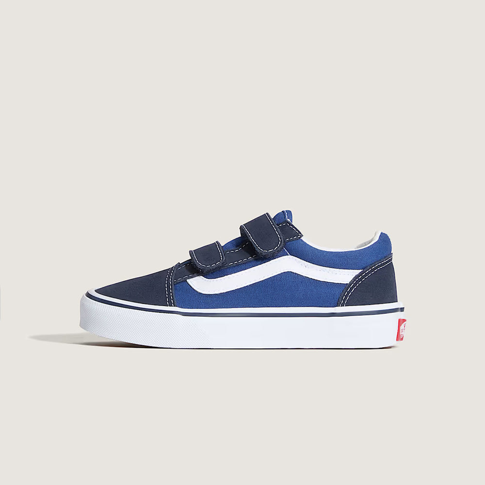 Vans - Old Skool V Enfant - Marine & Blanc