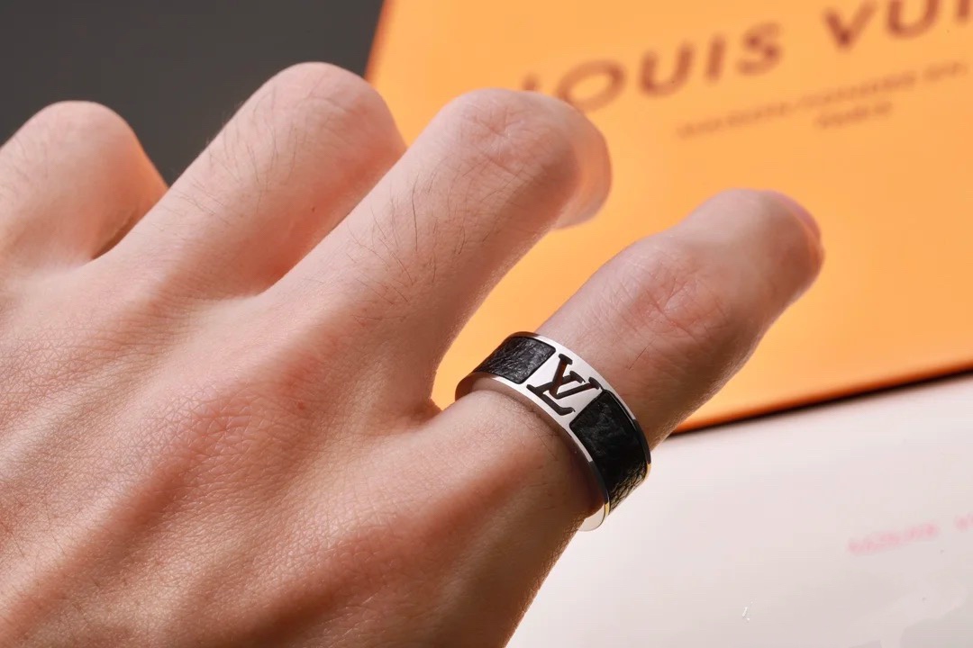 Louis Vuitton Black Leather Ring for Men - Original Replica Club