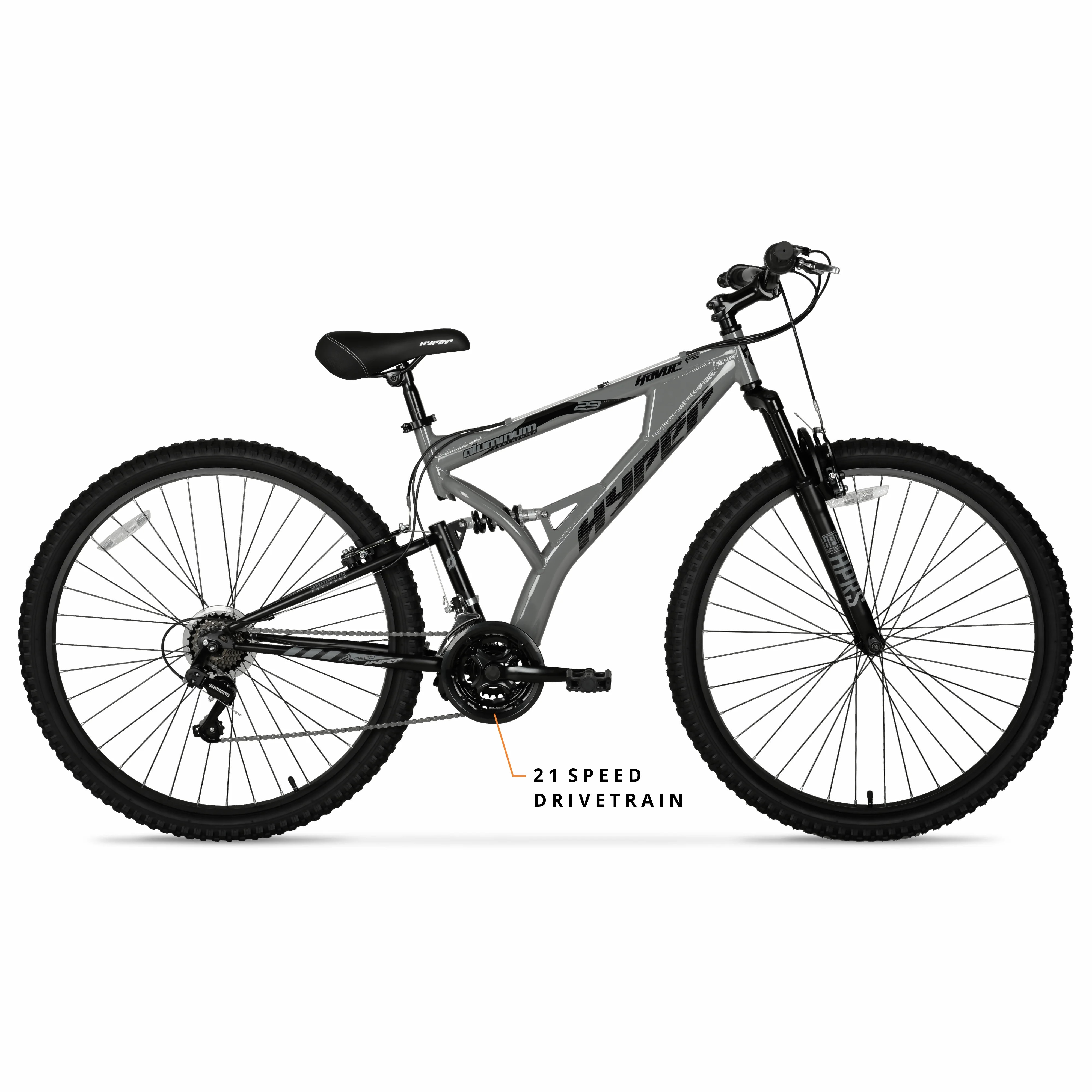 Hyper Bicycles 29" Men's Havoc Mountain Bike, Gray - Image 6