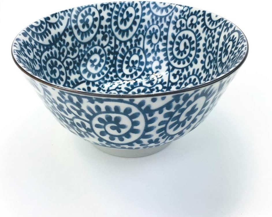 Japanese Mino Ware Chawan 5.0 inches Rice Bowls 5 patterns with Gift Box set, ceramic mino yaki