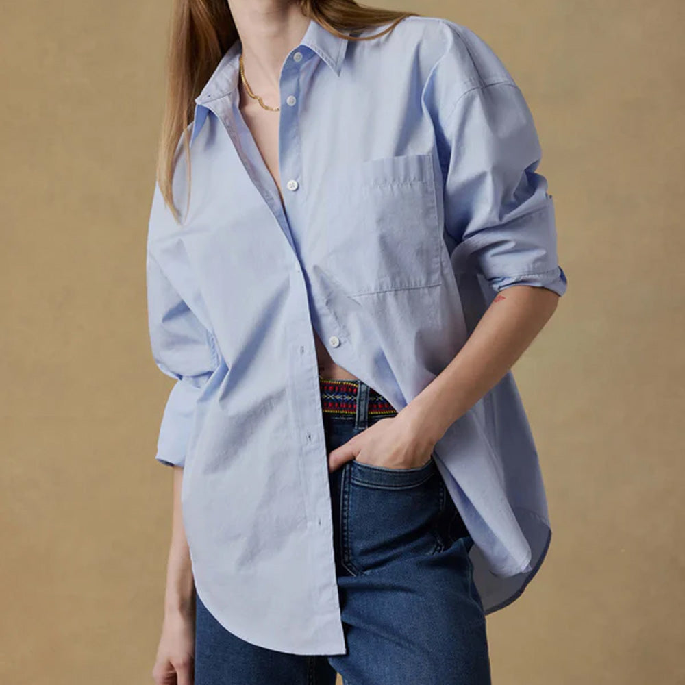 Faherty - Chemise Coastal en popeline - Bleu