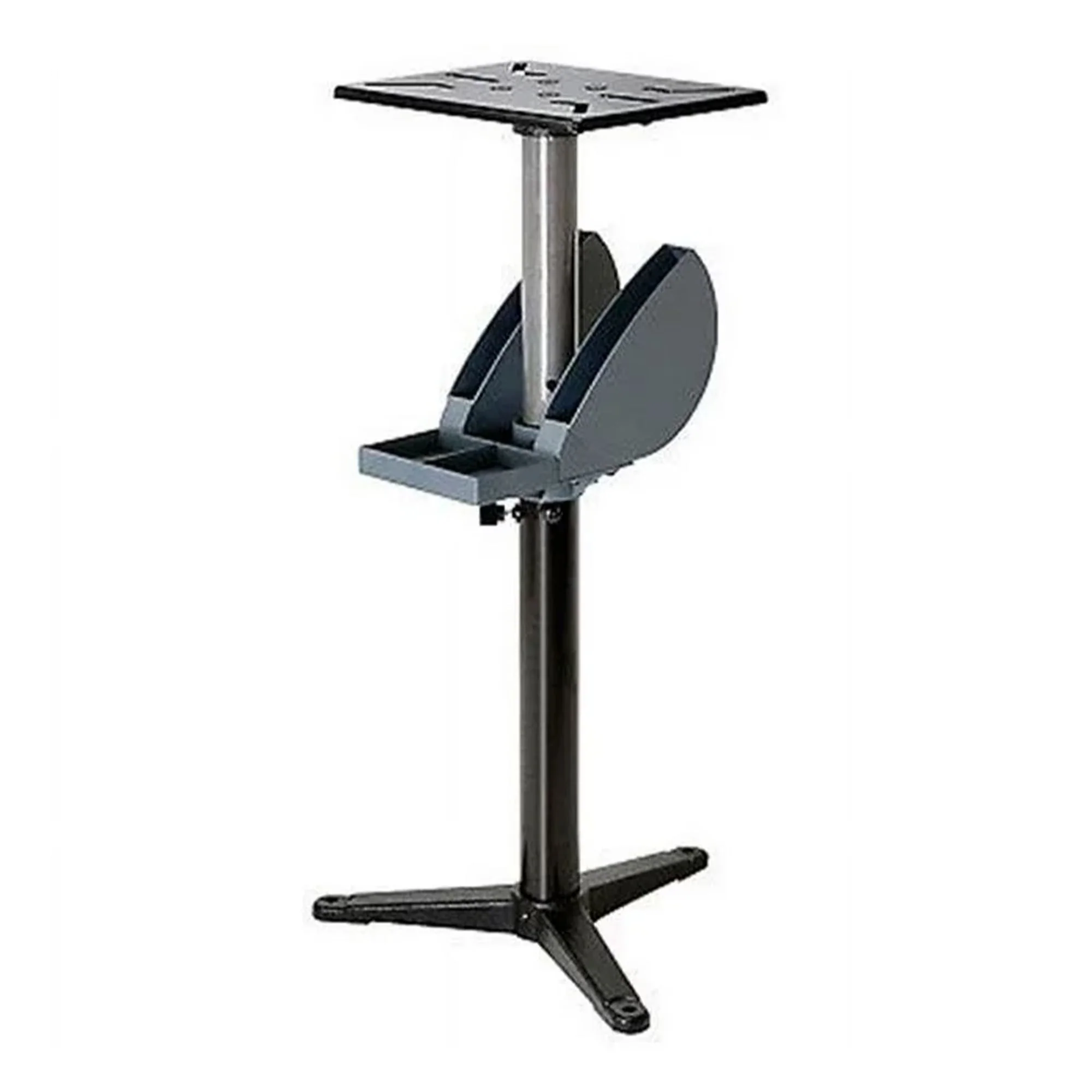 Master Mechanic Adjustable Cast Iron Grinder Pedestal With Tool Holder - 25.25 x 22.25 x 4.87 inches