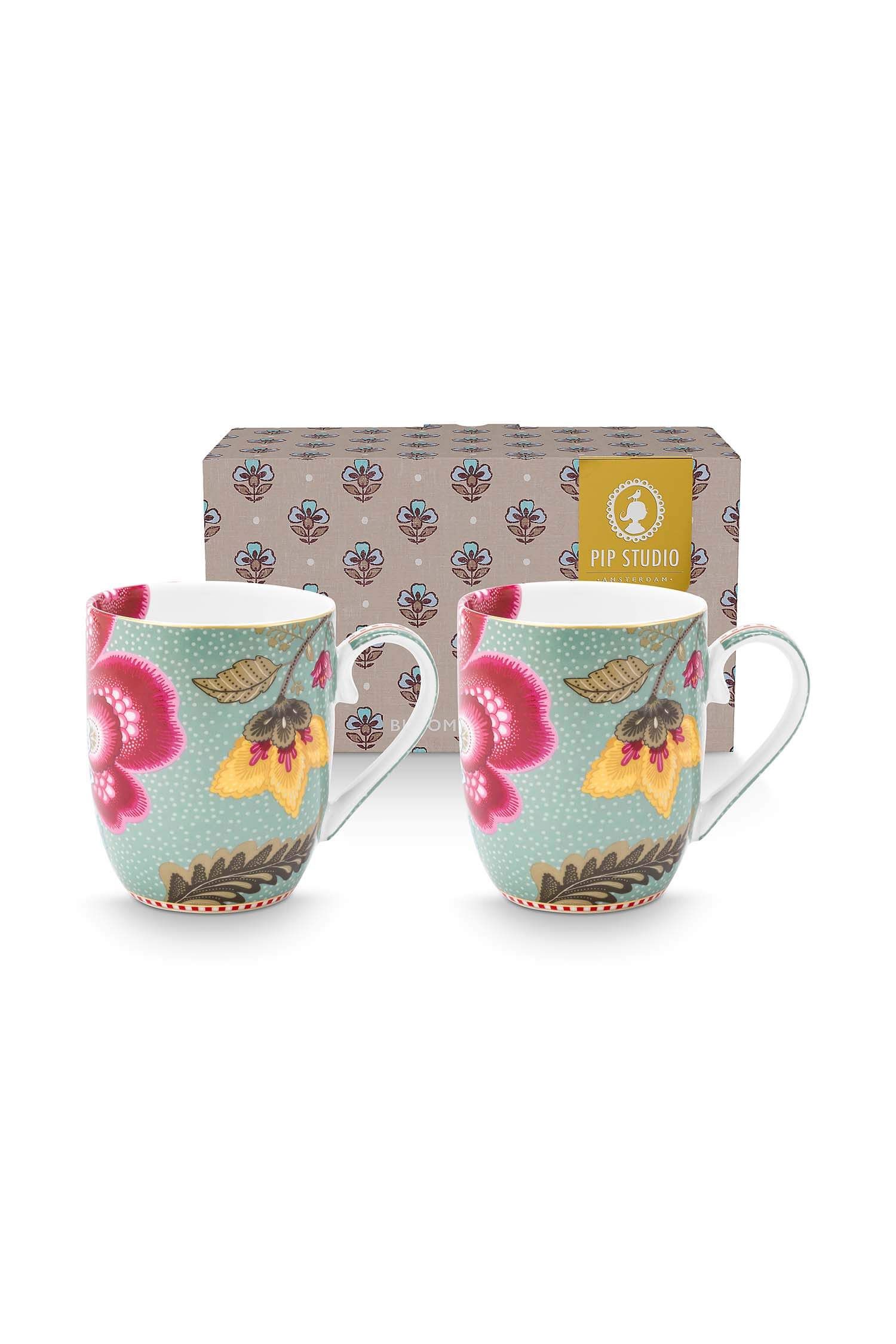 Set/2 Mugs Blooming Tales Fantasy Blue 200ml