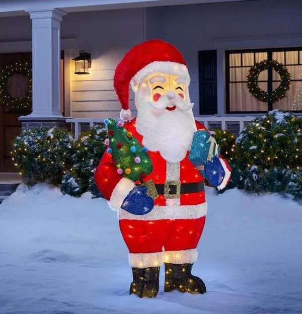 WAYFAIR Christmas-5 Ft Warm White Led Santa And Present
