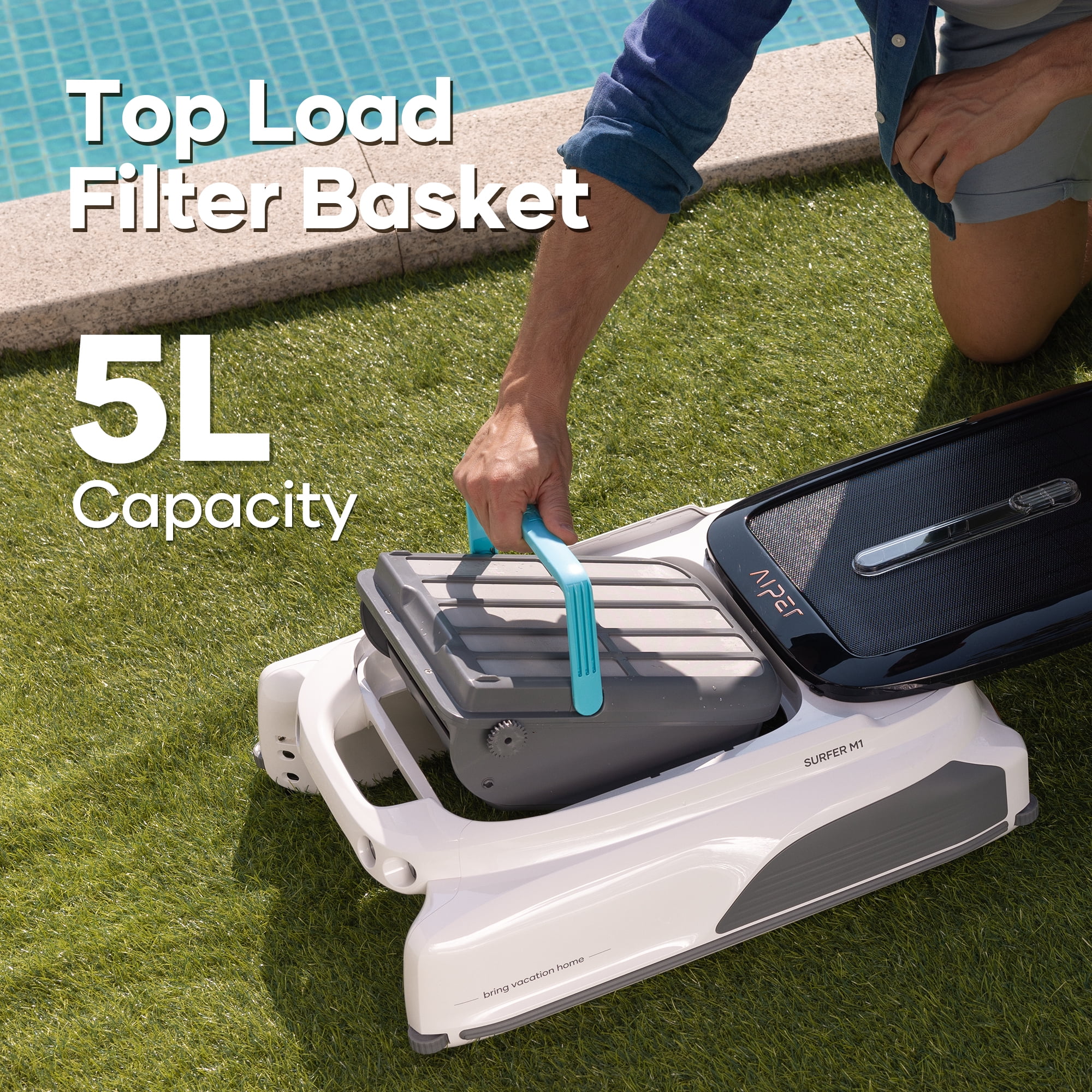 Aiper Surfer M1 Automatic Pool Skimmer Robotic Surface Cleaner with App Control & Solar Powered - Image 8