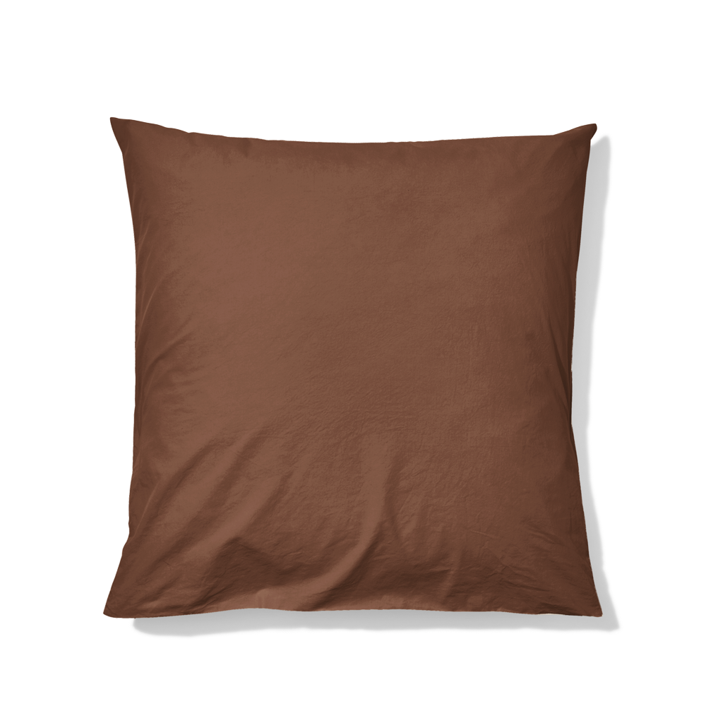 Taie d'oreiller en percale de coton - Marron Cargo