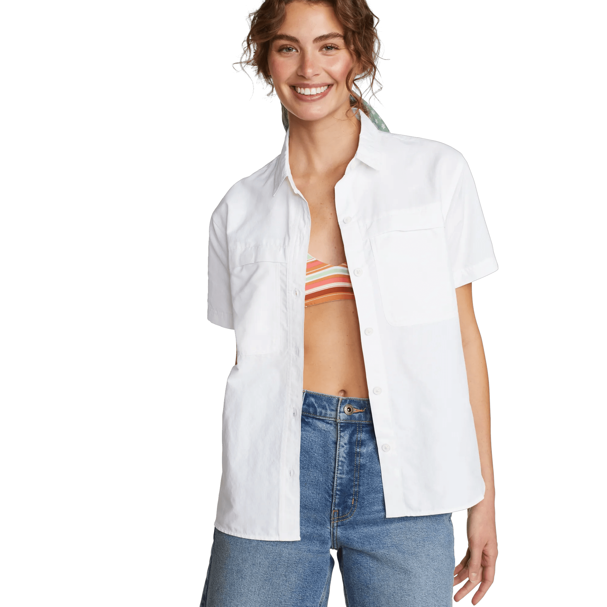 Women's Rainier Short-Sleeve Ripstop Shirt - Eddie Bauer Outlet