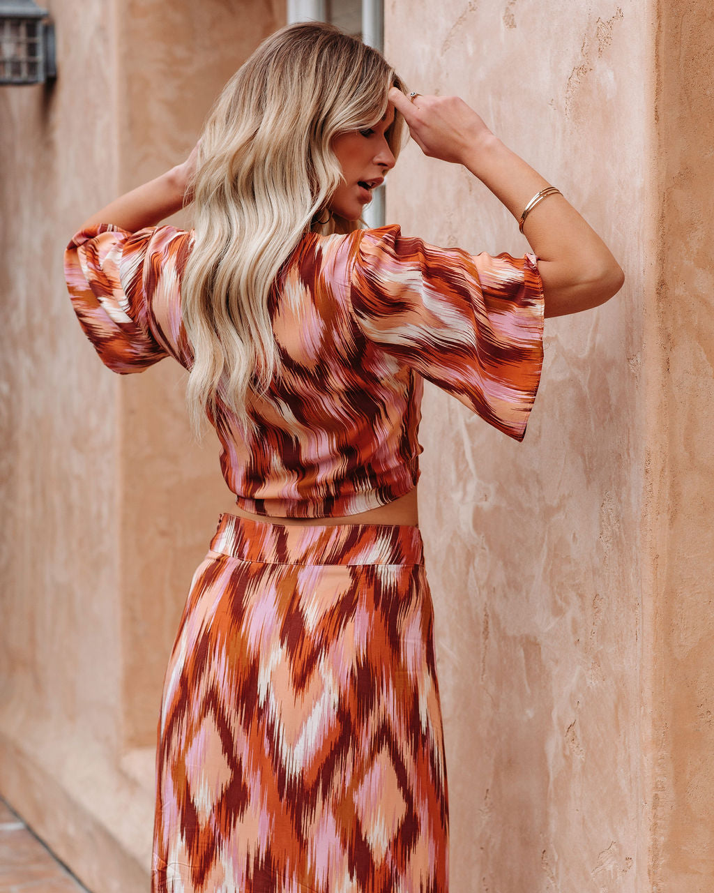 Bowan Printed Tie Front Crop Top - FINAL SALE - Se7enfashion
