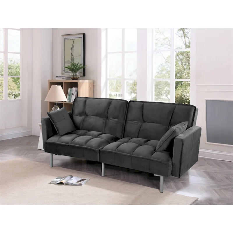Bernal 75.6-Inch Velvet Sleeper Sofa Bed