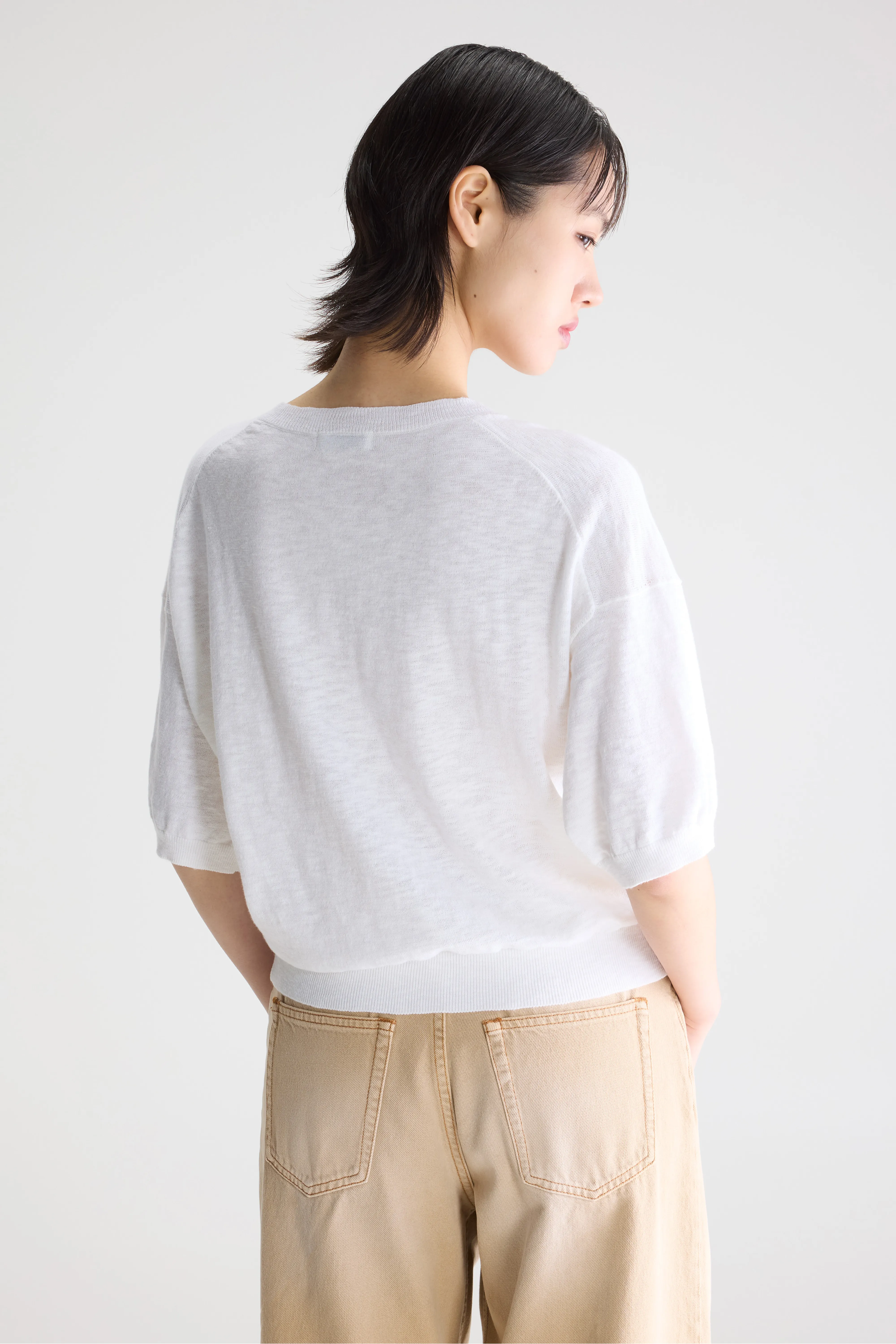 Bellerose Dadif v-neck sweater (261 / W / WHITE)