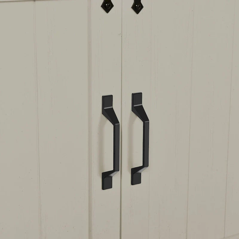 Moasis Farmhouse Industrial Sideboard Buffet Cabinet with Doors and Shelving
