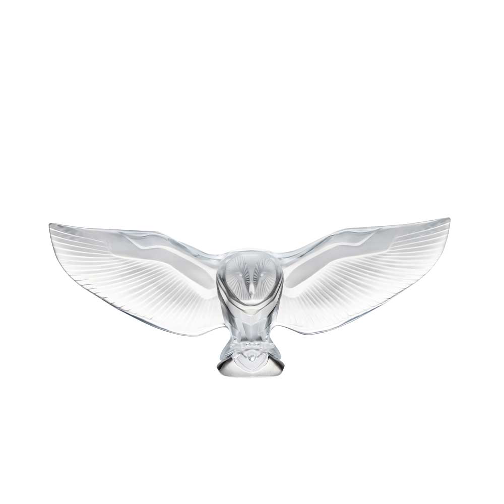 SCULPTURE CHOUETTE EFFRAIE - CRISTAL INCOLORE