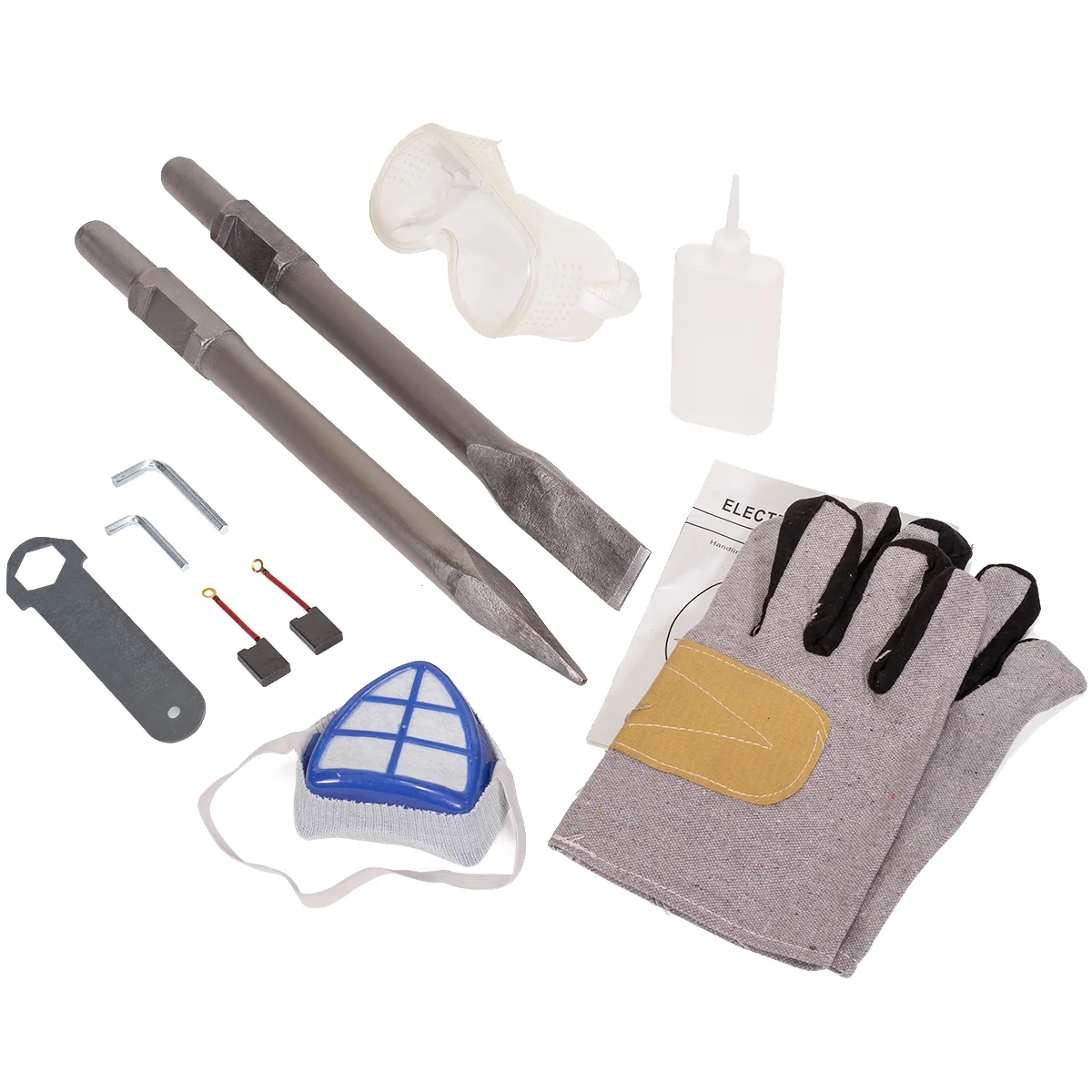 XtremepowerUS Demolition Jack Hammer Heavy Duty, 3600W Electric Jackhammer 1900BPM Power Drill Concrete Breaker Bar Point & Chisel Bits Chisel Set - Image 4