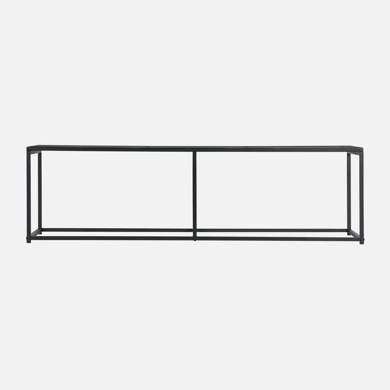 Industrielle - Mueble TV de metal con barra de refuerzo, 140cm