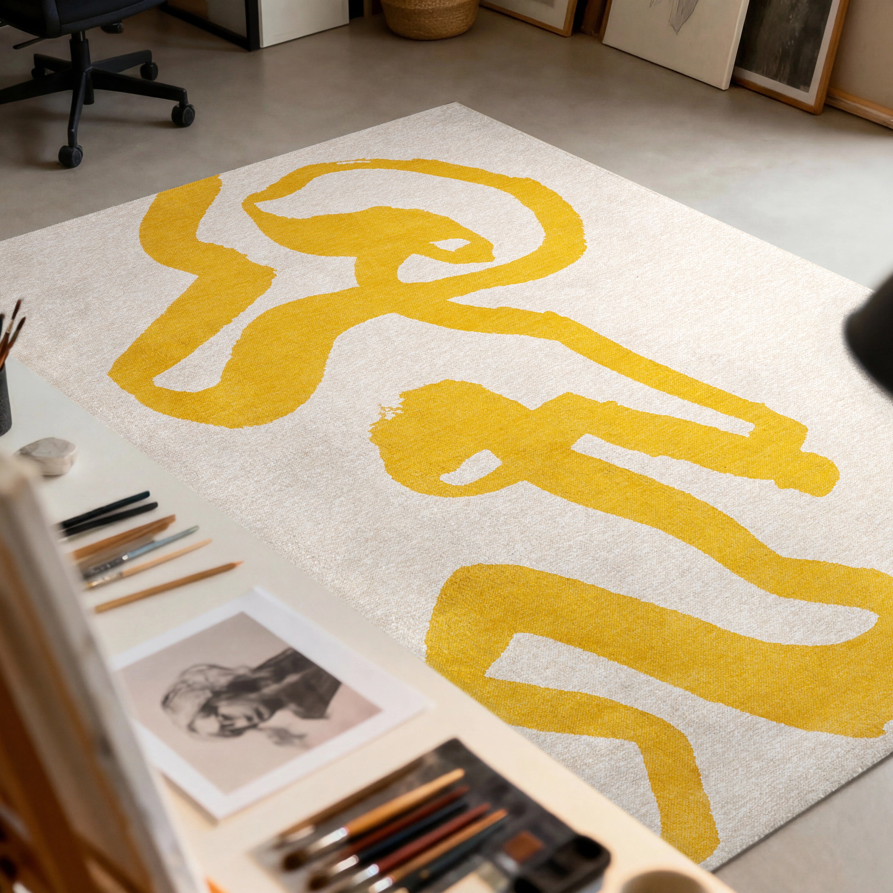 Louis de Poortere Ribbon Vloerkleed 280 x 390 cm - Pure Yellow