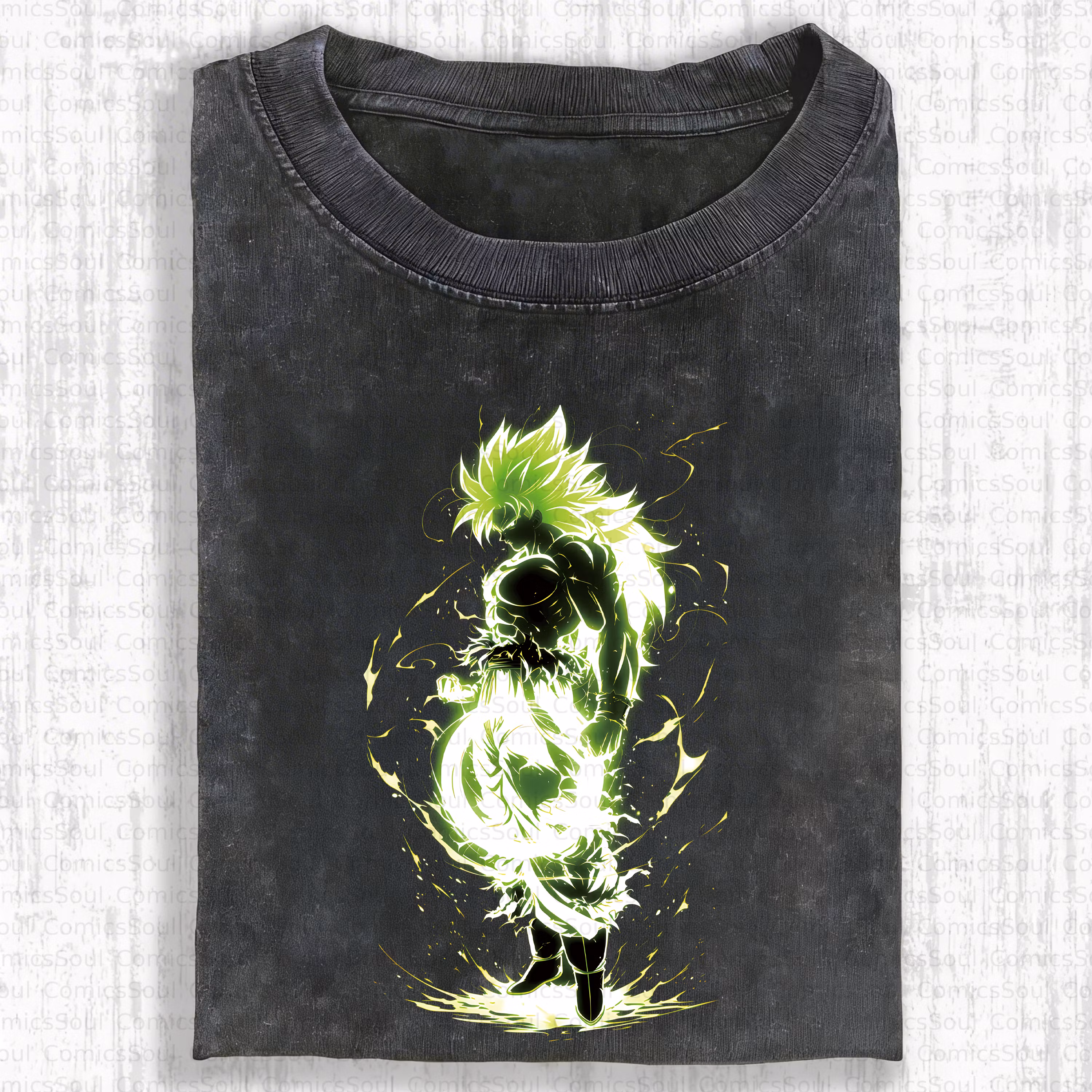 Unisex Anime Inspired Vintage Washed T-Shirt