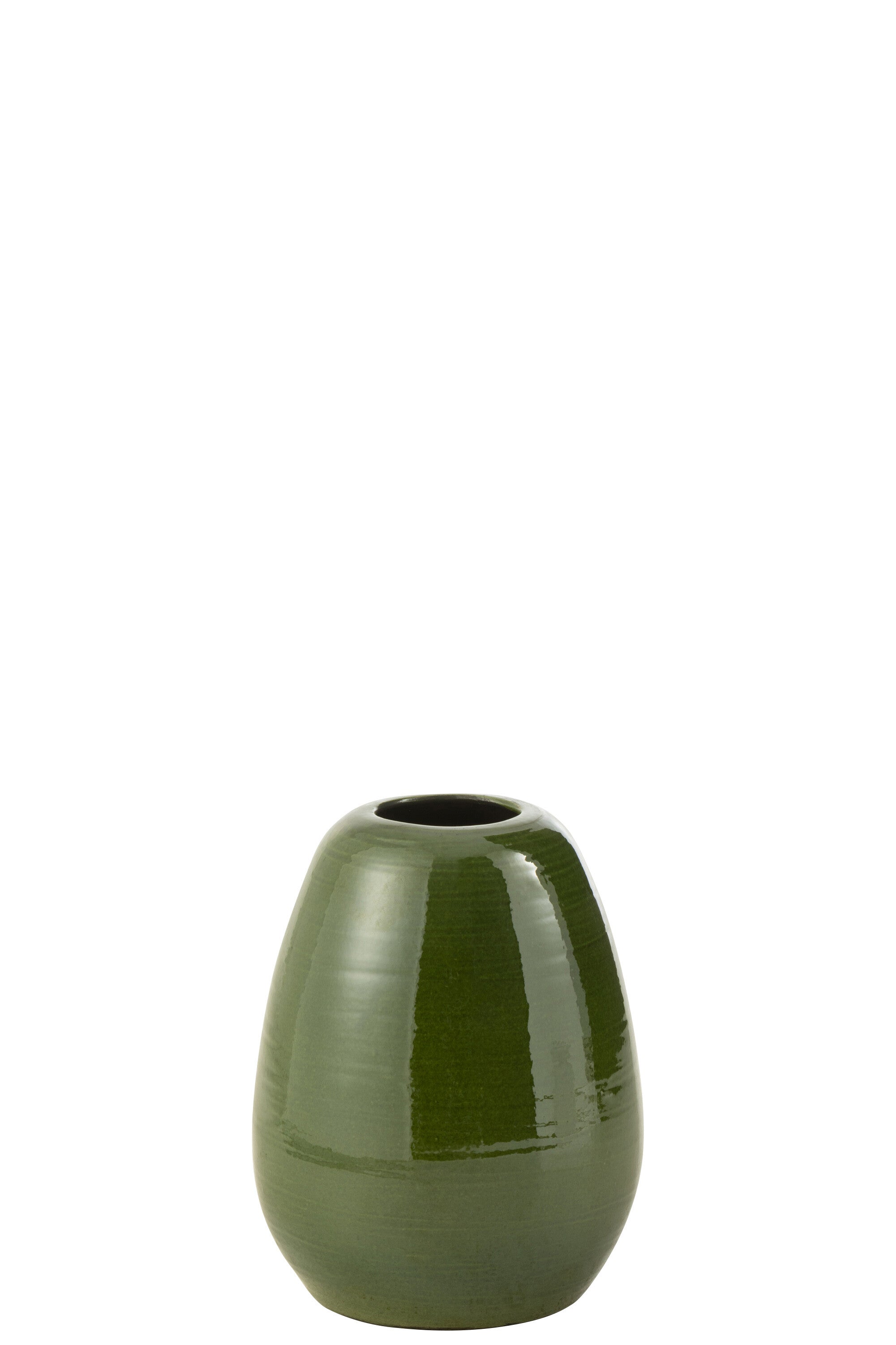 J-Line vaas Lola - porselein - groen - small - 30 cm hoog