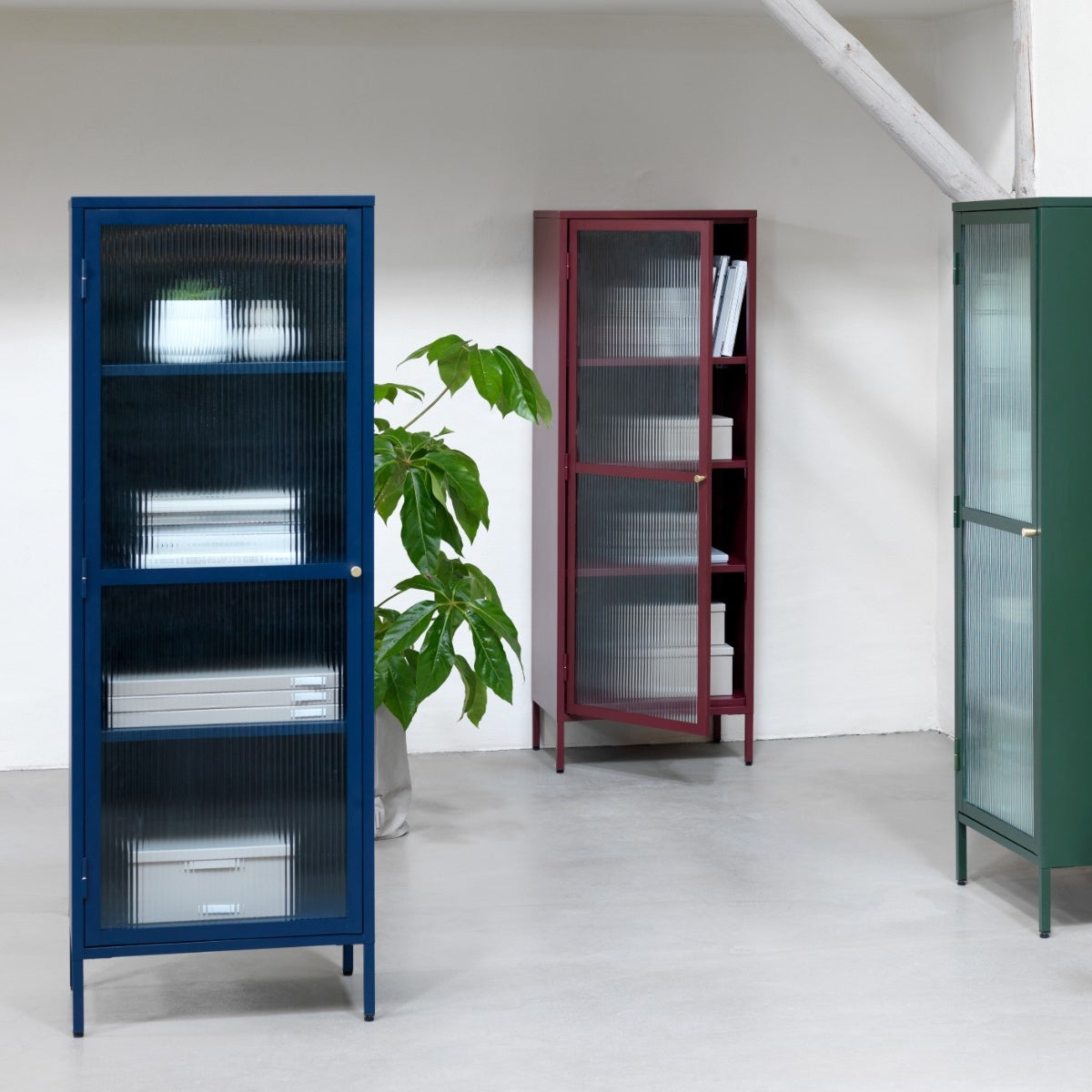 Blokker Opal Vitrinekast - H 160 cm - Navy
