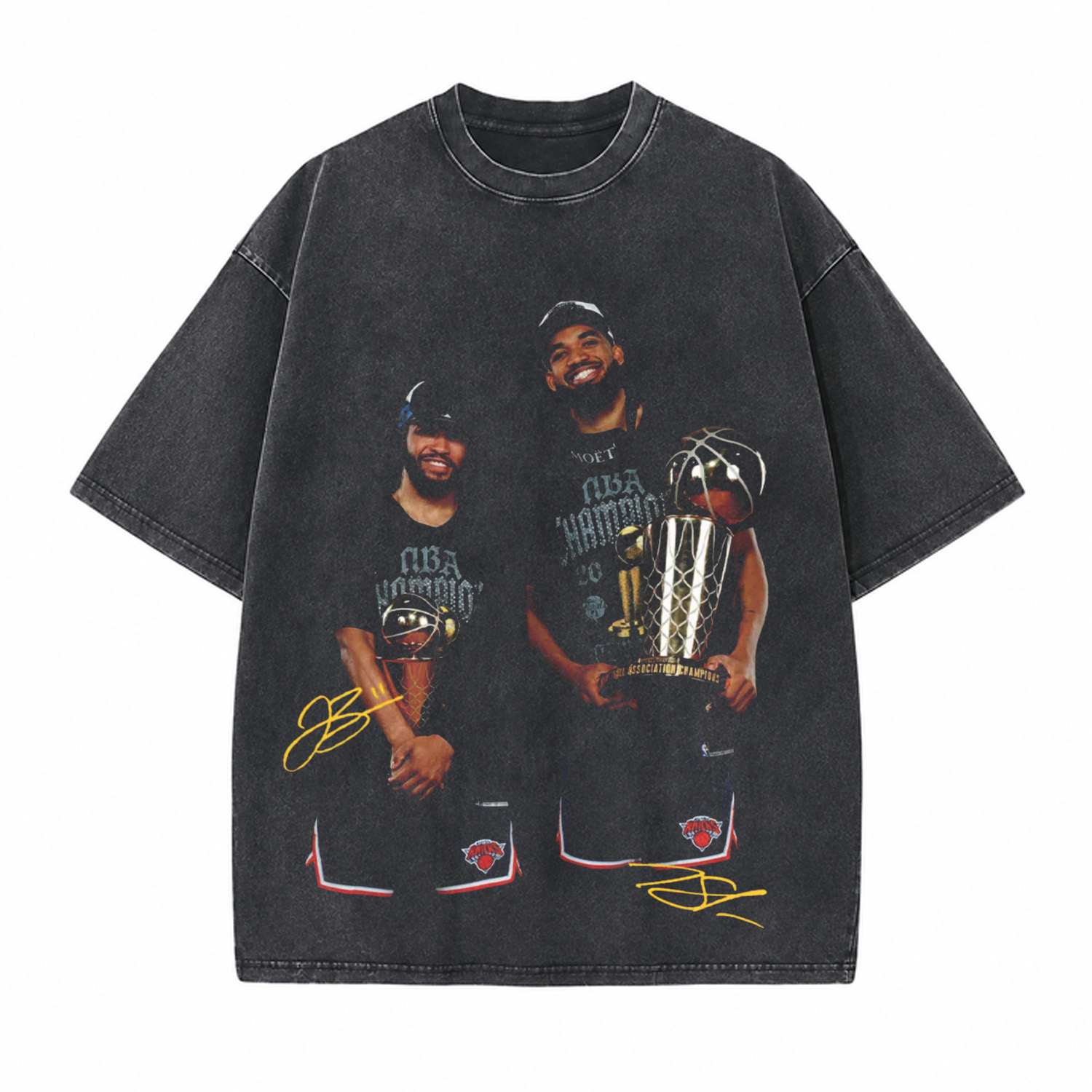 The Golden Duo Champions Printed Unisex Washed T-Shirt