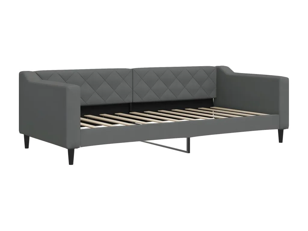 Sofá cama tela gris oscuro 90x200 cm 33885RICY
