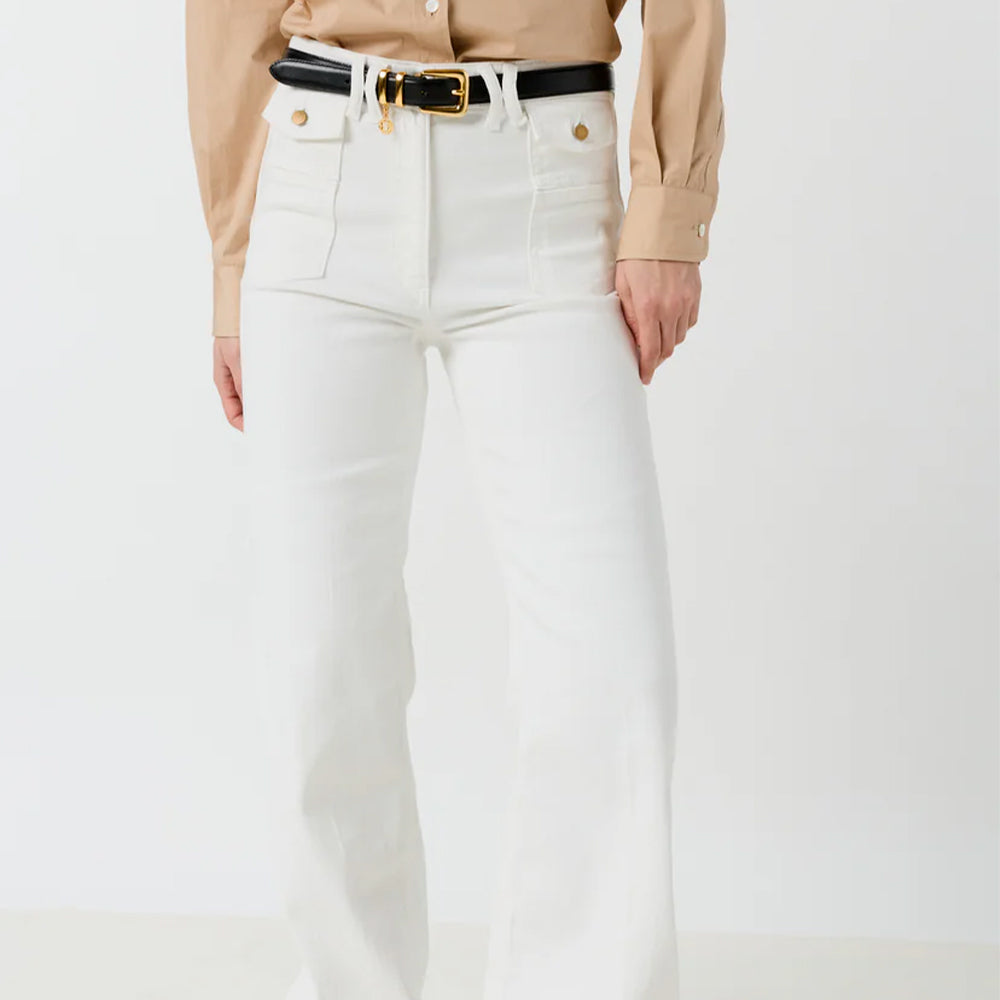 Gerard Darel - Jean flare Anna - Optic White