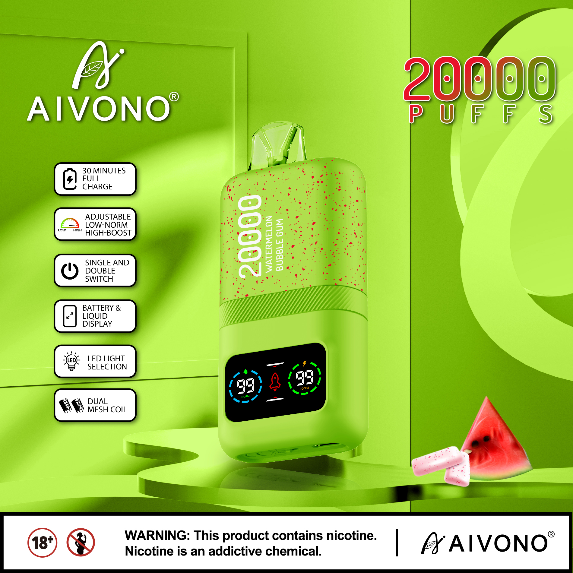 （50 pack）AIVONO AIM MAGIC 20000 Puffs Disposable Vape