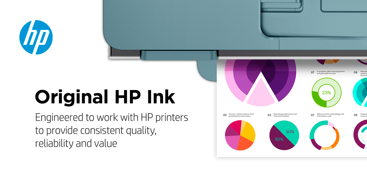 Original HP Ink: Engineered to work with HP printers to provide consistent quality, reliability and value