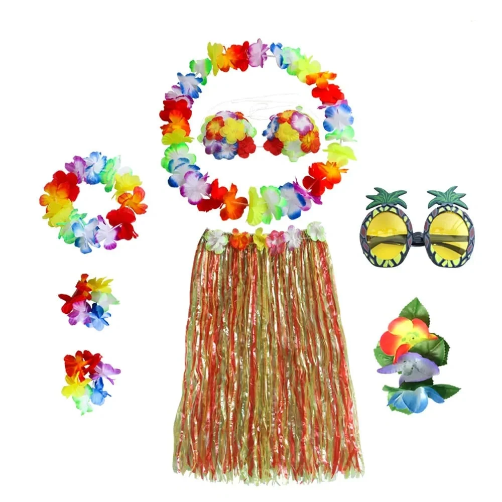 Halloween Costumes Hawaiian Hula Party Outfit Set - Image 3 Halloween Costumes Hawaiian Hula Party Outfit Set - Image 3