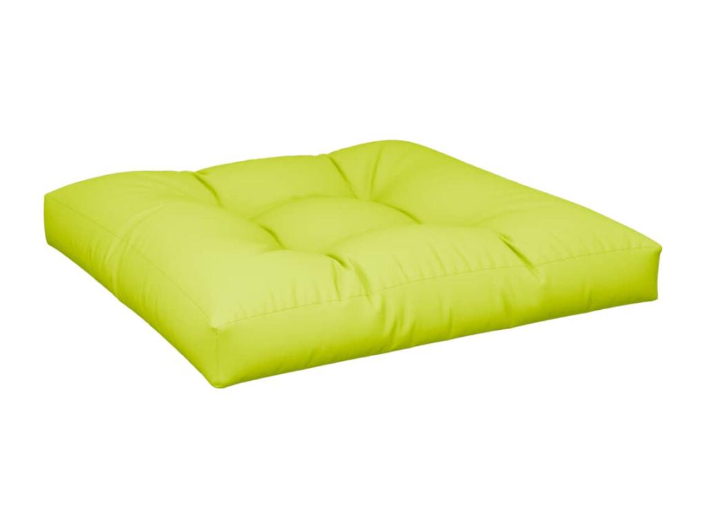 Cojín para sofá de palets de tela verde claro 70x70x12 cm