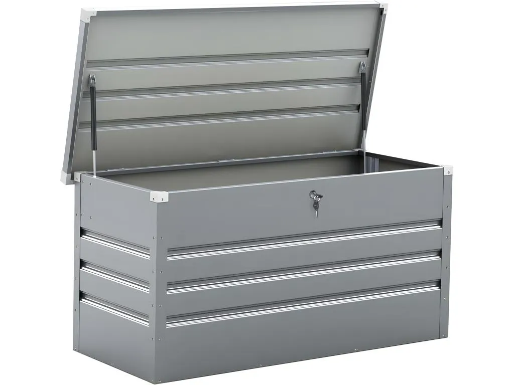 Baúl jardín plateado Nidovia 480 L vnx476015