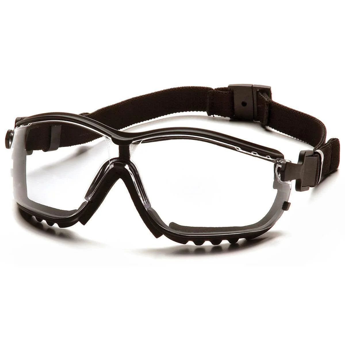 Pyramex V2G Safety Glasses/Goggles Black Frame Clear H2MAX Anti-Fog Lens - KTF Painting Interior Exterior