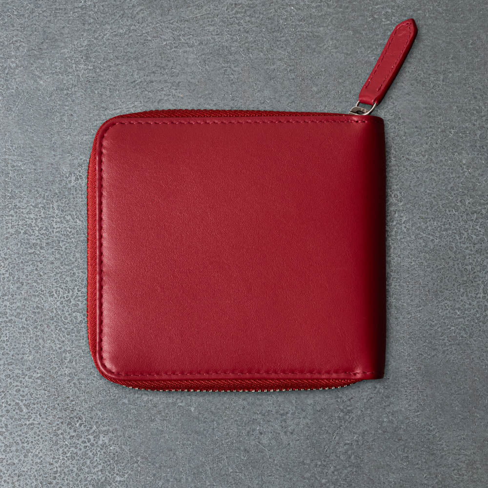 Merci - Porte Feuille Zip - Rouge