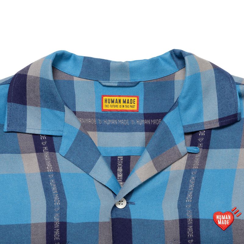 HUMAN MADE OPEN COLLAR CHECK SHIRT