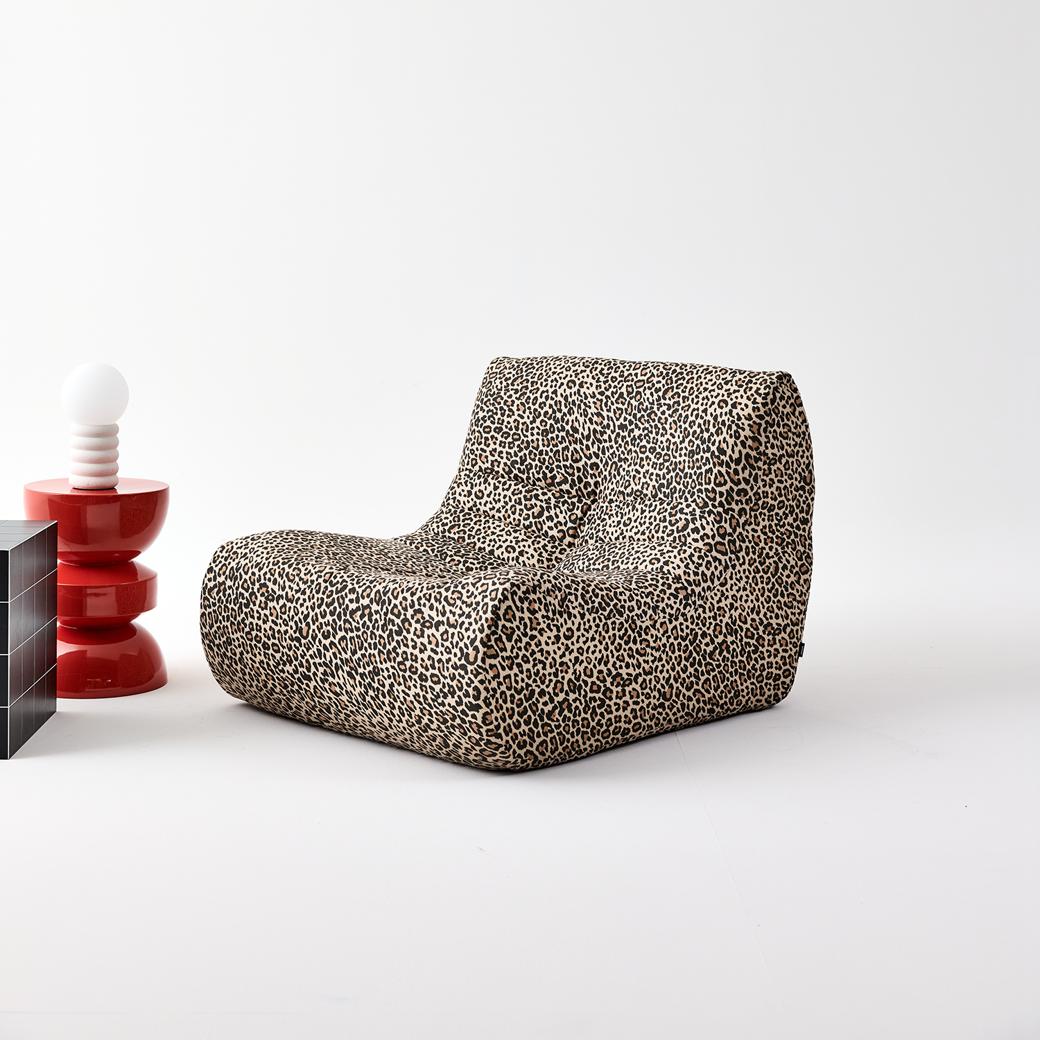 Sokol - Sillón de tela leopardo