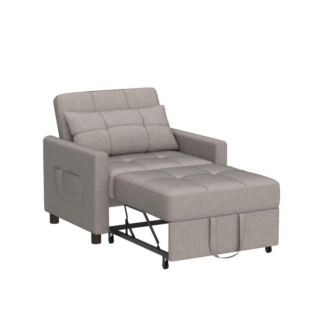 Convertible Sleeper Chair, Aiho 3-in-1 Convertible Sofa Bed Recliner Chair with Pull Out Couch - Dark Gray - Image 47