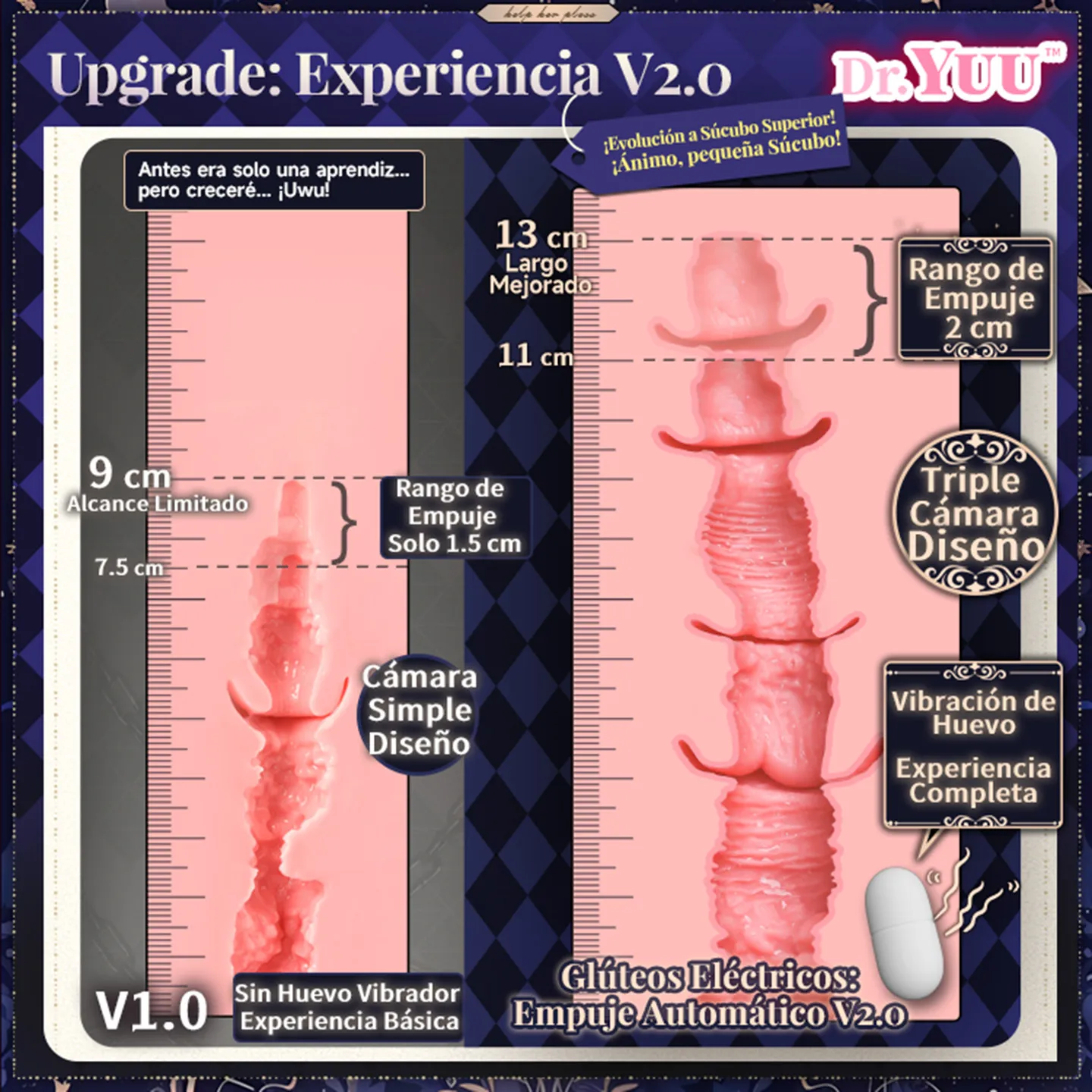 Mejora de rango de empuje y largo de canal en el juguete waifu súcubo V2.0 de Dr.YUU