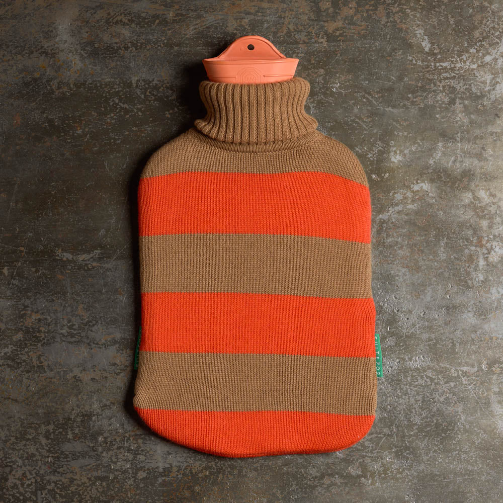 Bouillotte Rayures - Rouge & Camel