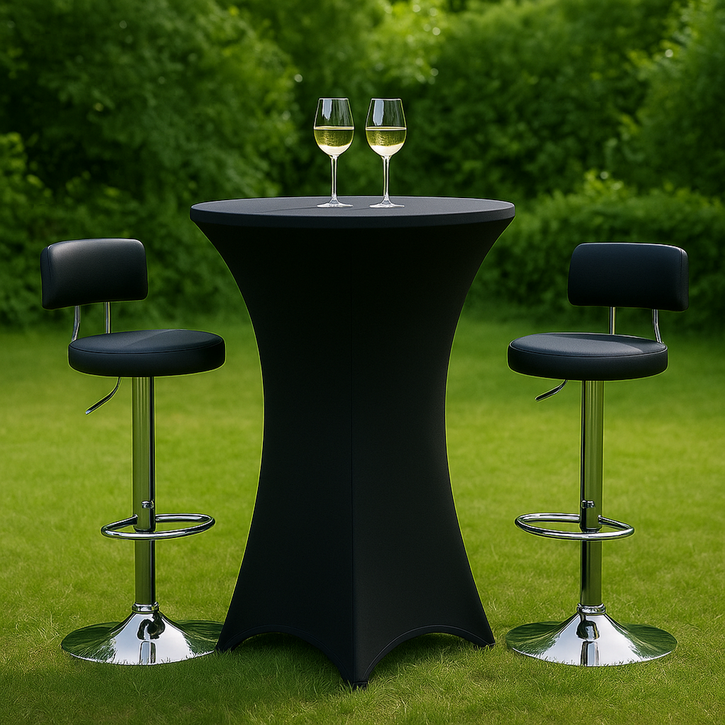 Bar de jardín, Dos sillas y una mesa Negro VecqbLG370qq