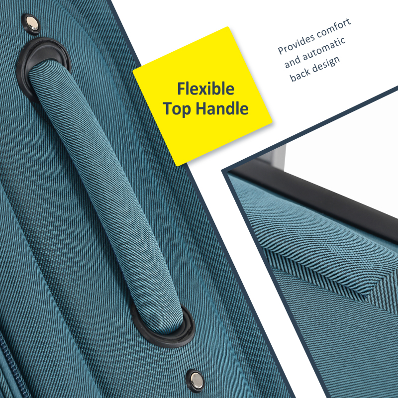 Softside Luggage Expandable 3 Piece Set Suitcase Upright Spinner Softshell Lightweight Luggage Travel Set - Image 62