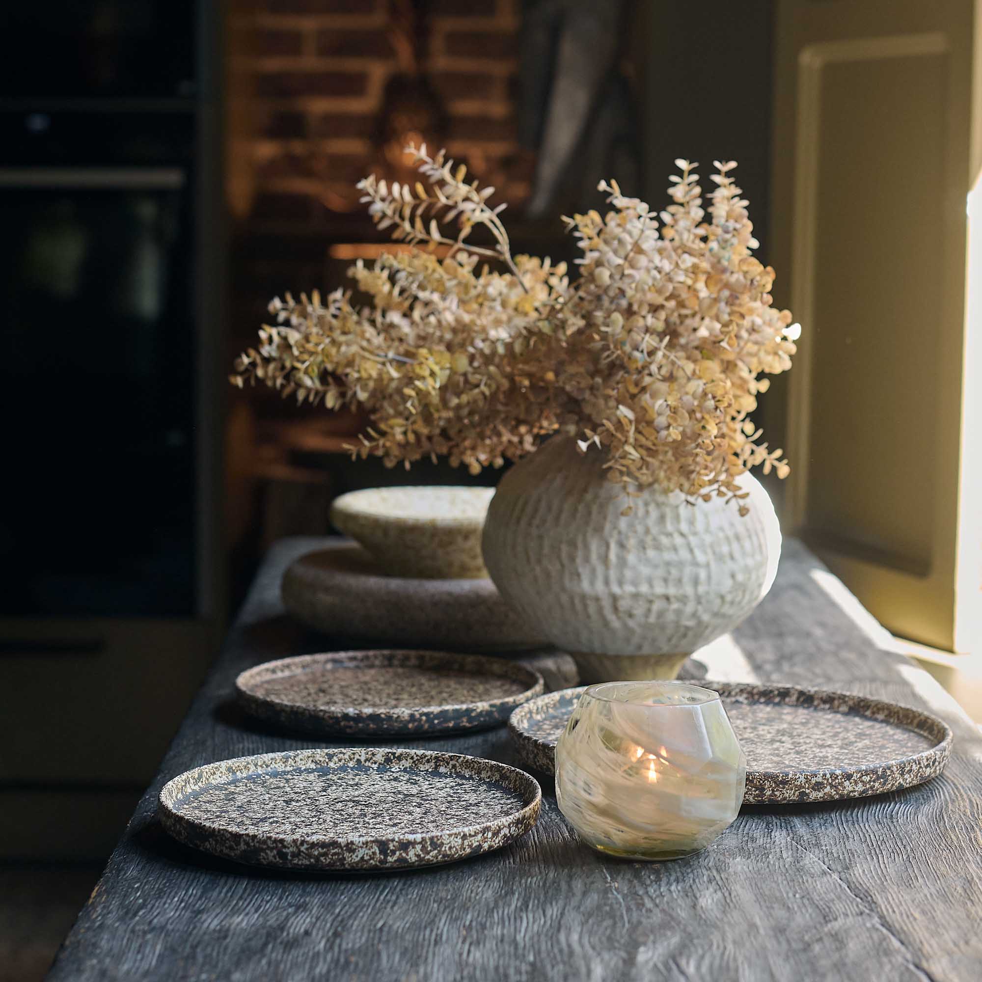 Oleander Glass Candle Holder