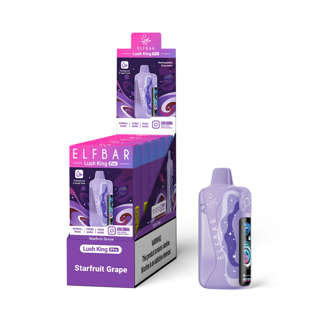 ELFBAR Lush King Pro cigarette électronique jetable rechargeable (toutes les saveurs)