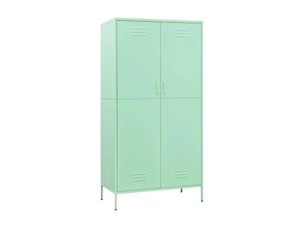 Armario de acero verde menta 90x50x180 cm